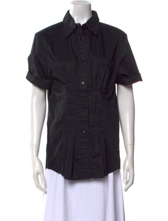 Isabel Marant Short Sleeve Button-Up Top