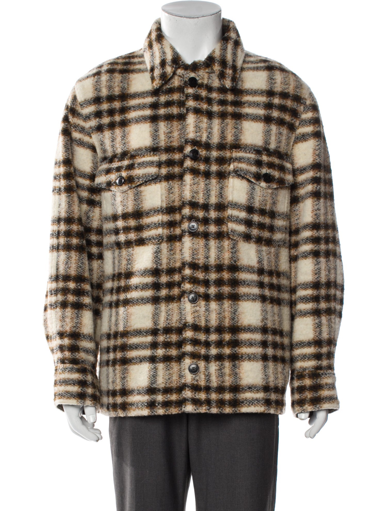 Isabel Marant Wool Plaid Print Jacket