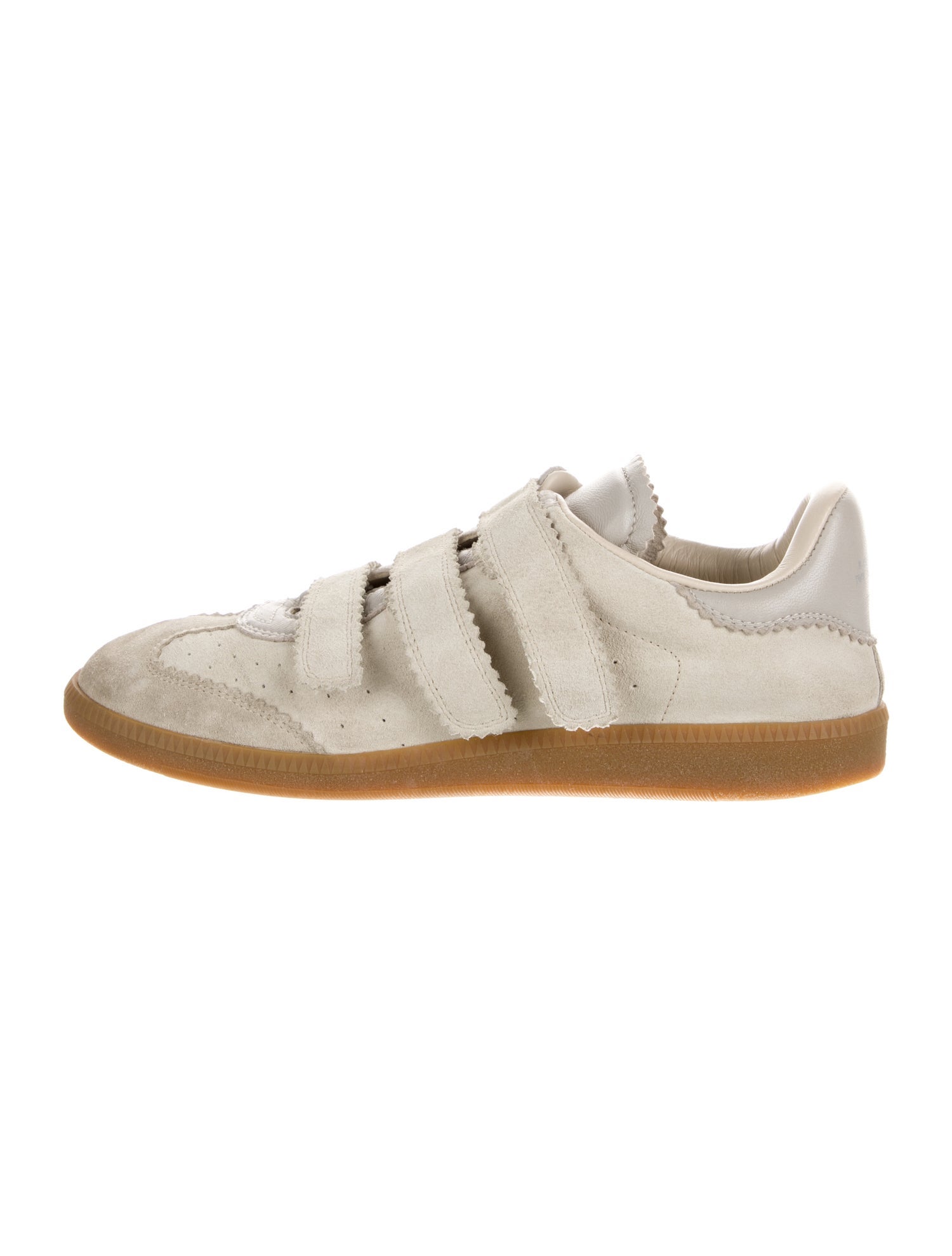 Isabel Marant Suede Scalloped Accent Sneakers