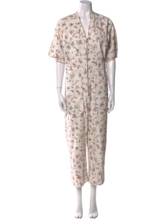 Isabel Marant Printed V-Neck Jumpsuit