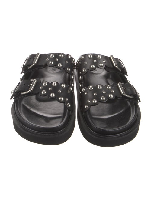 Isabel Marant Leather Studded Accents Slides