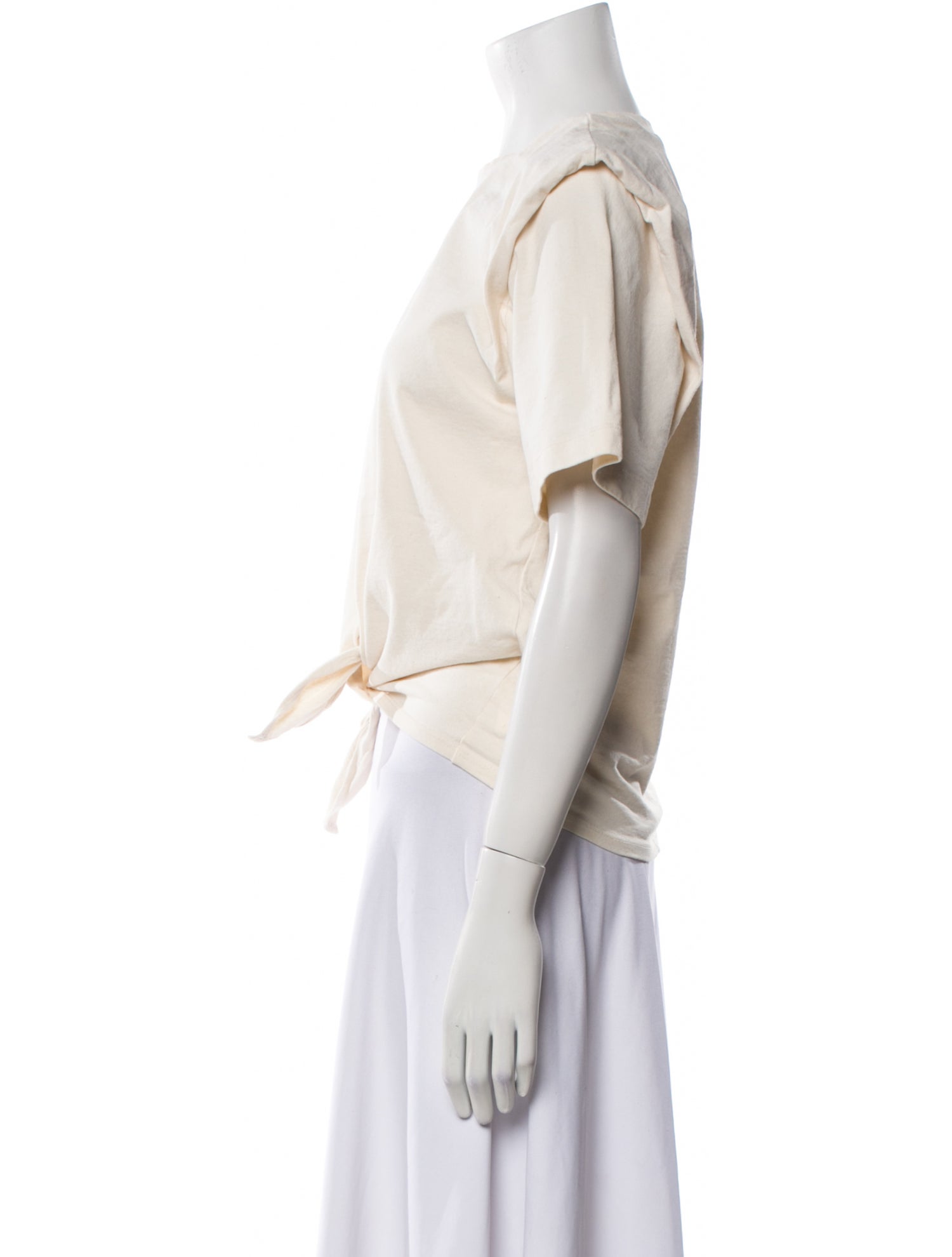 Isabel Marant Crew Neck Short Sleeve Crop Top