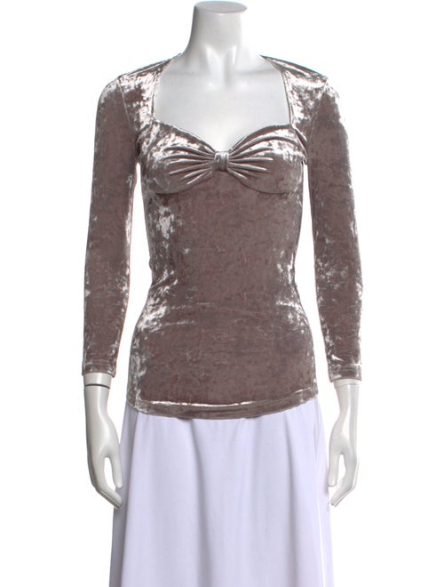 Isabel Marant Square Neckline Three-Quarter Sleeve Top