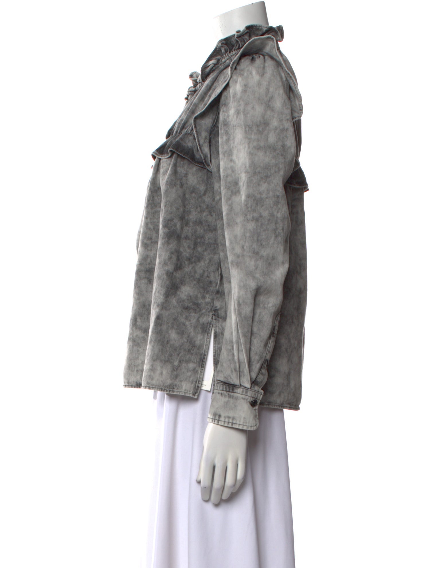 Isabel Marant Mock Neck Long Sleeve Blouse