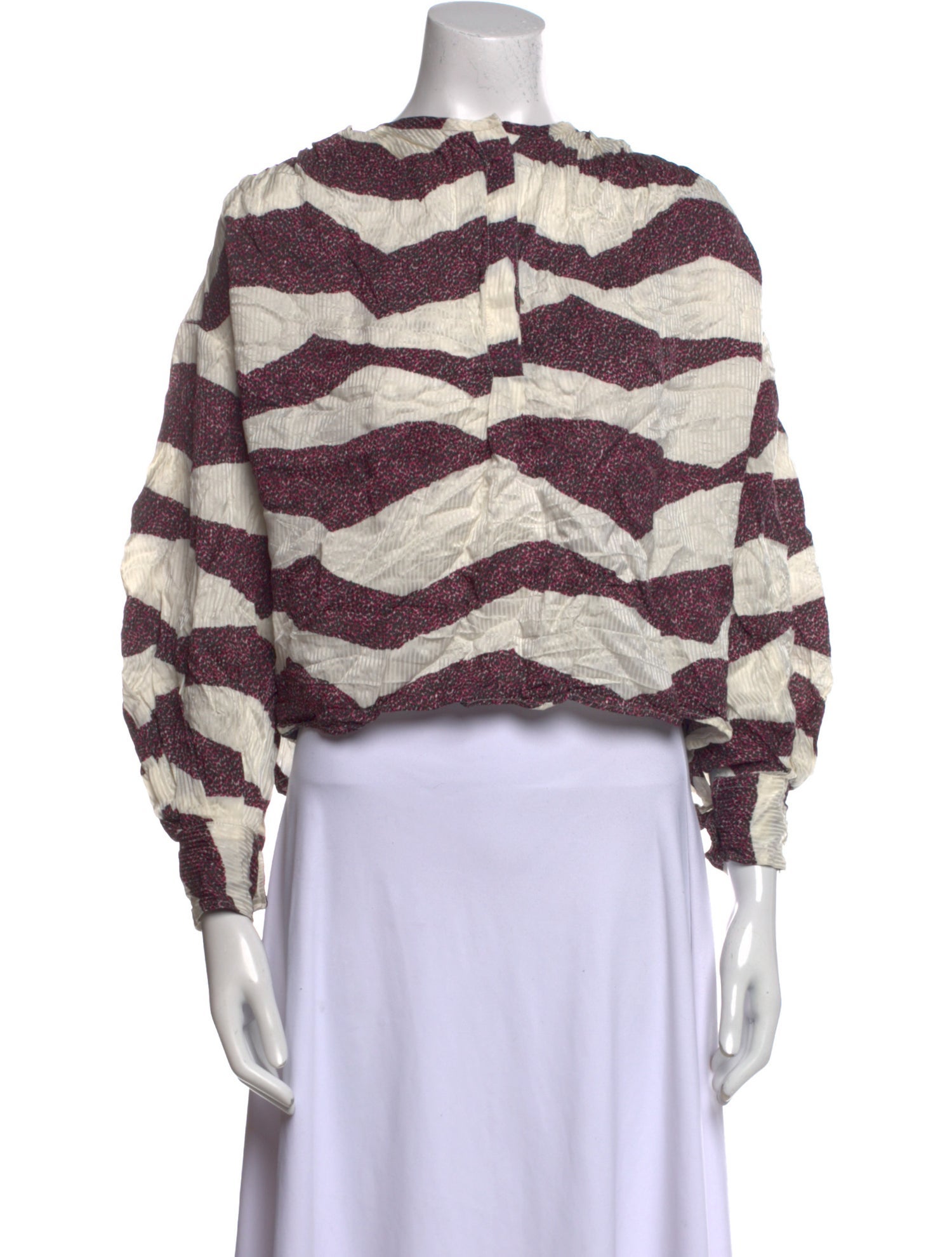 Isabel Marant Striped Bateau Neckline Crop Top