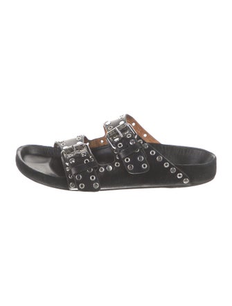 Isabel Marant Leather Studded Accents Slides