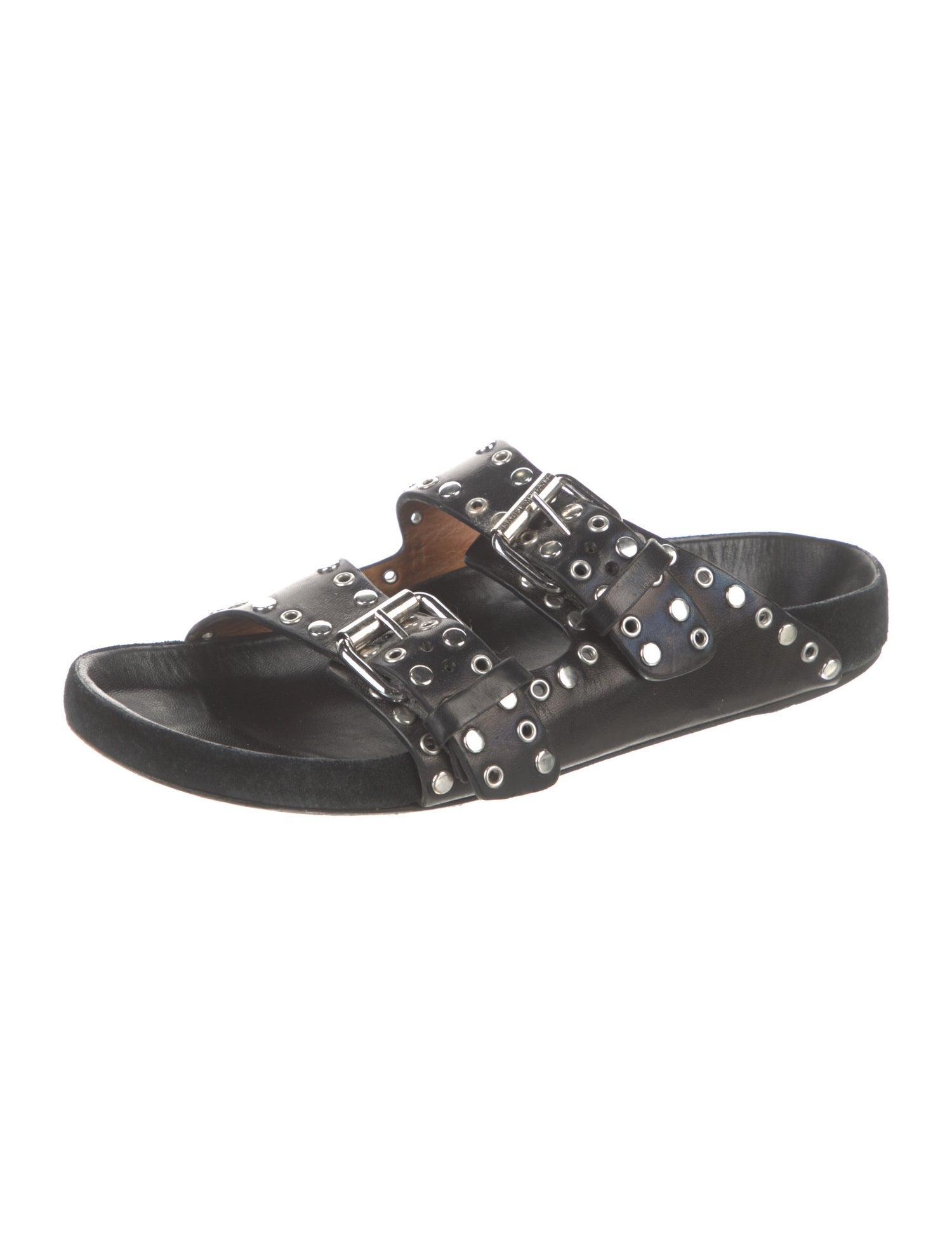 Isabel Marant Leather Studded Accents Slides