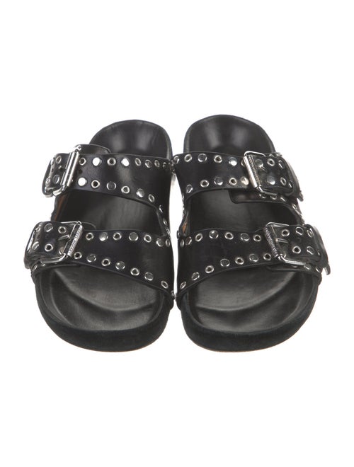 Isabel Marant Leather Studded Accents Slides
