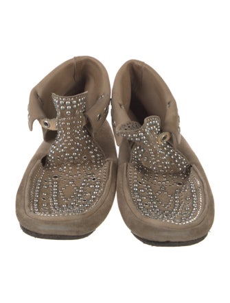 Isabel Marant Suede Studded Accents Loafers