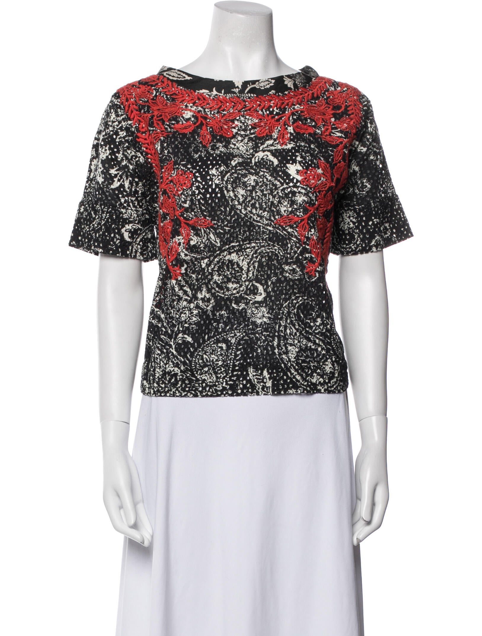 Isabel Marant Printed Scoop Neck Top