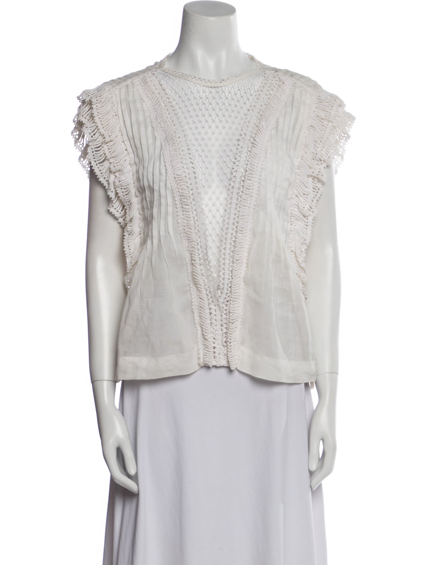 Isabel Marant Mock Neck Short Sleeve Top