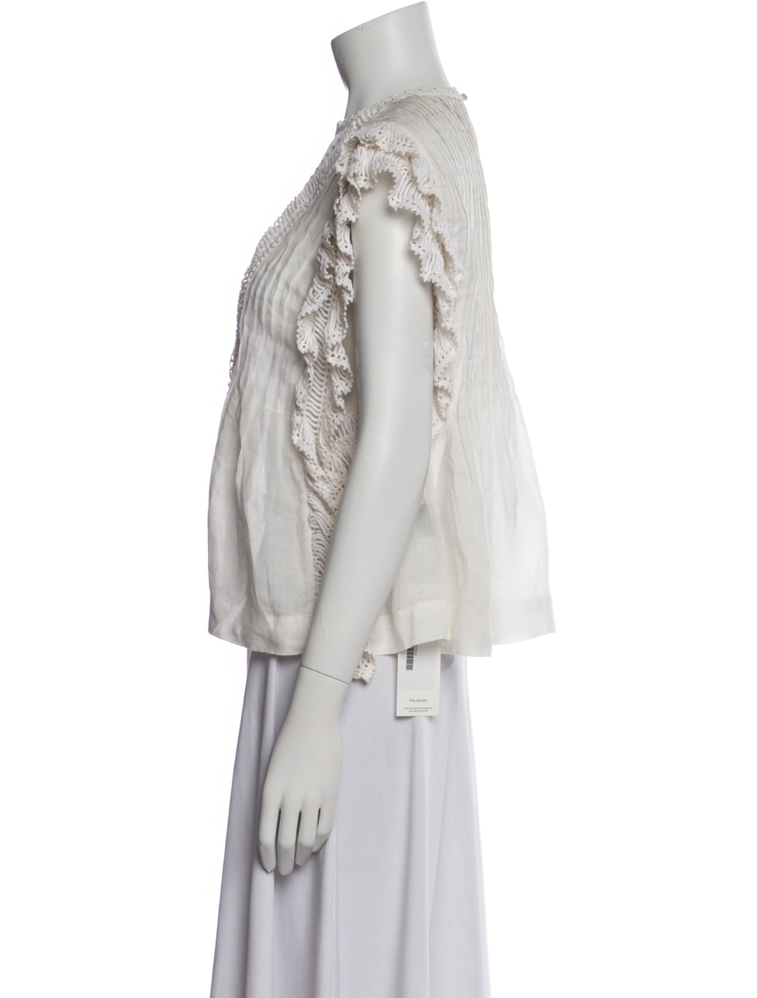 Isabel Marant Mock Neck Short Sleeve Top