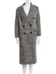 Isabel Marant Virgin Wool Plaid Print Trench Coat