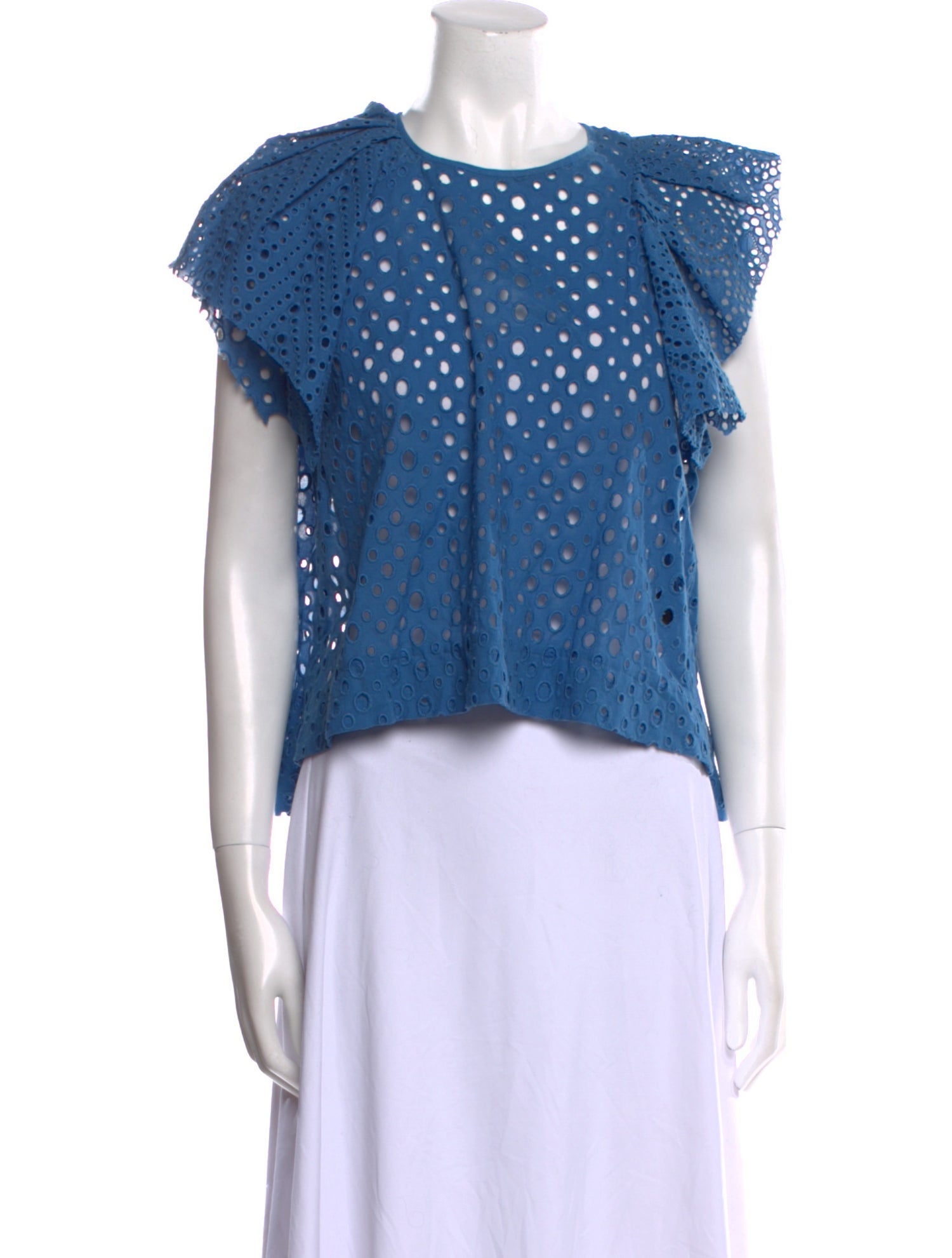 Isabel Marant Crew Neck Short Sleeve Crop Top