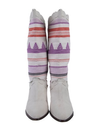 Isabel Marant Suede Printed Sock Boots