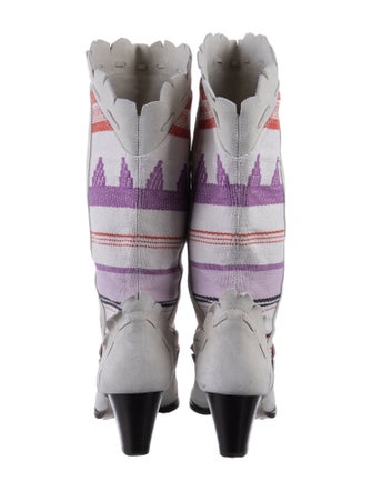 Isabel Marant Suede Printed Sock Boots