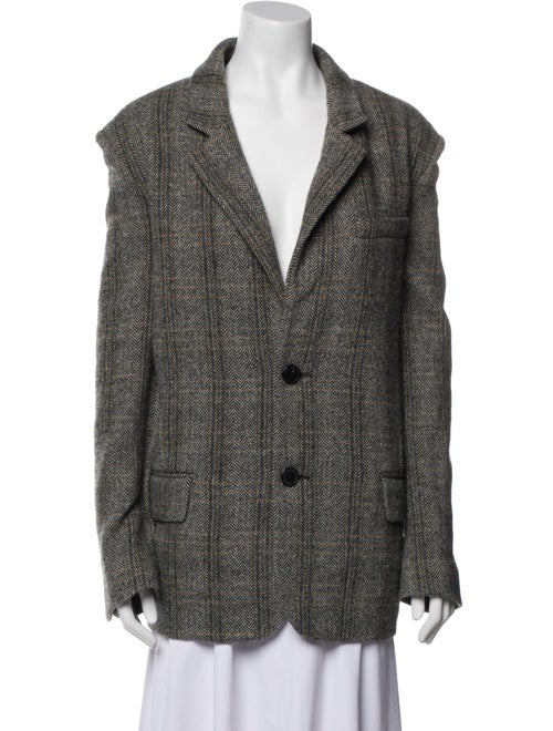 Isabel Marant Wool Tweed Pattern Peacoat