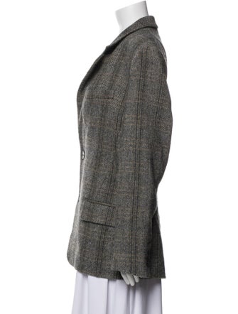 Isabel Marant Wool Tweed Pattern Peacoat