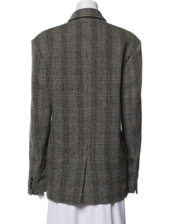 Isabel Marant Wool Tweed Pattern Peacoat