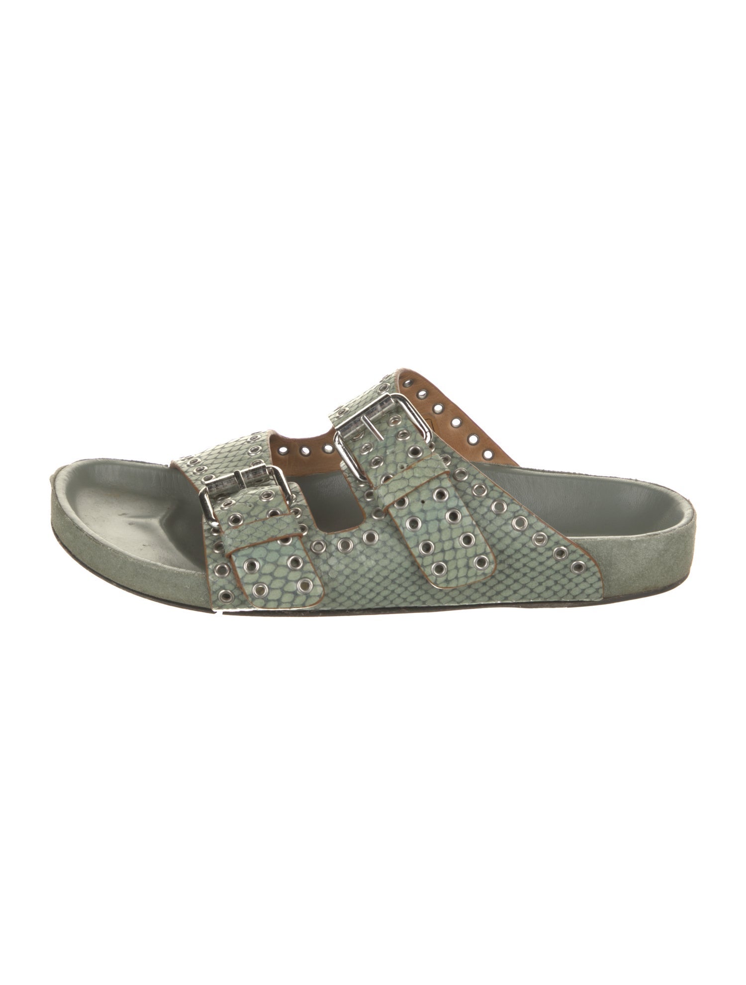 Isabel Marant Suede Printed Slingback Sandals