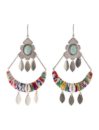 Isabel Marant Shell & Stone Drop Earrings