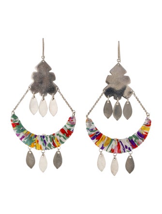 Isabel Marant Shell & Stone Drop Earrings