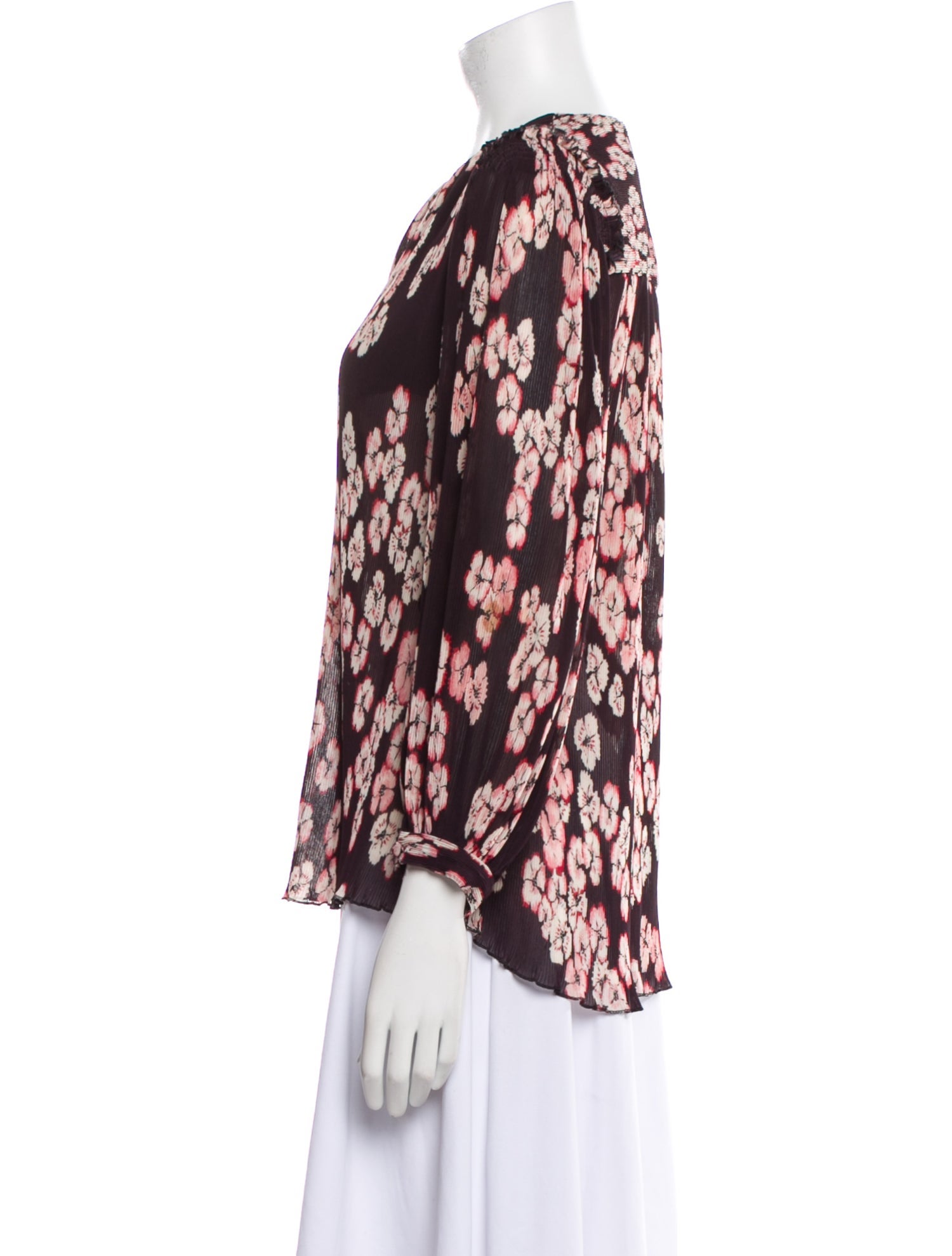 Isabel Marant Floral Print V-Neck Blouse