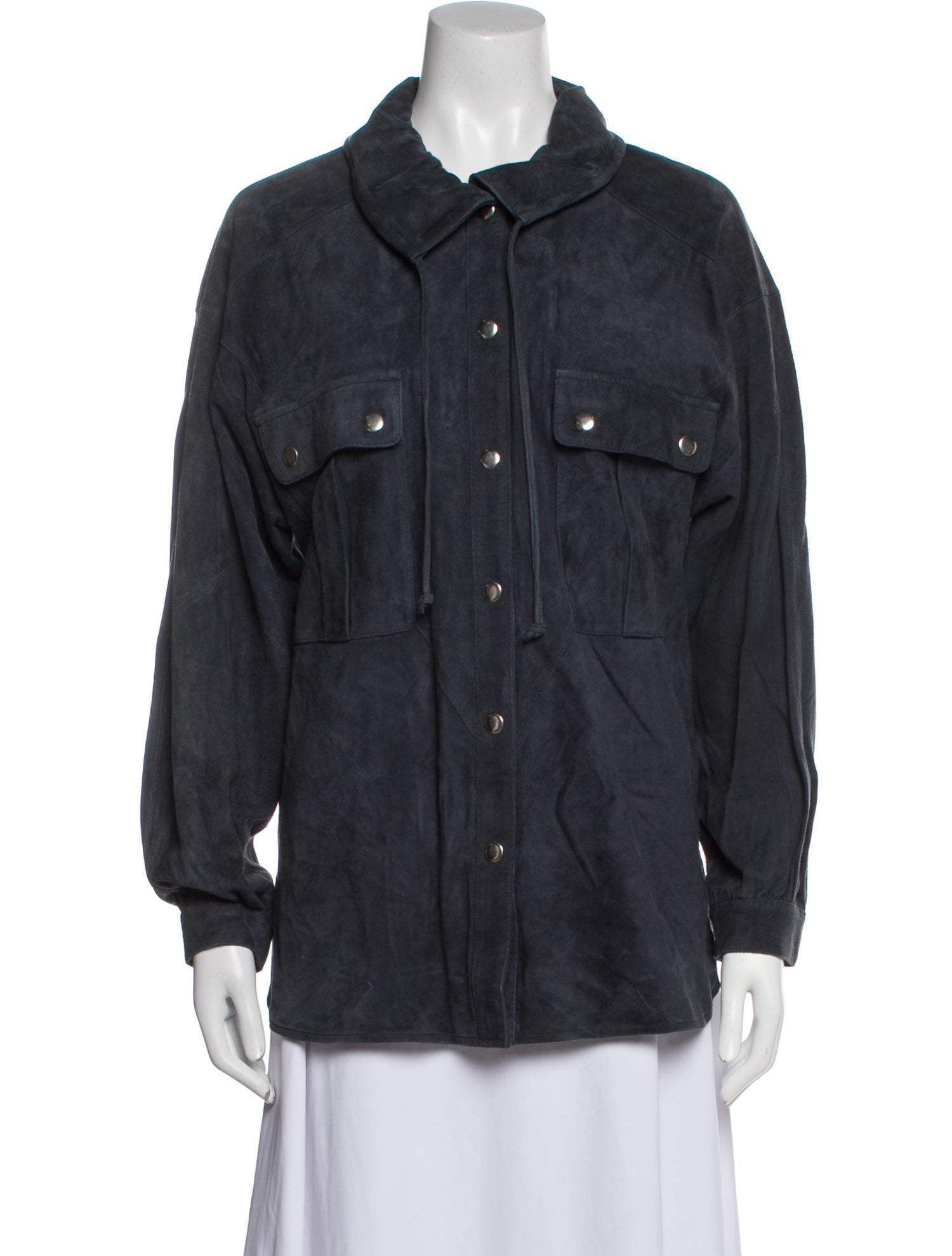 Isabel Marant Goat Leather Denim Jacket