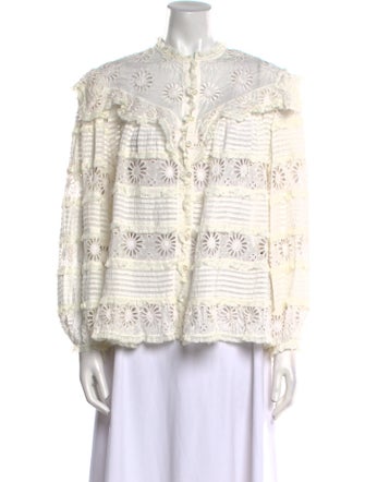 Isabel Marant Printed Mock Neck Blouse