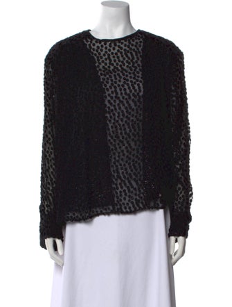 Isabel Marant Lace Pattern Crew Neck Blouse
