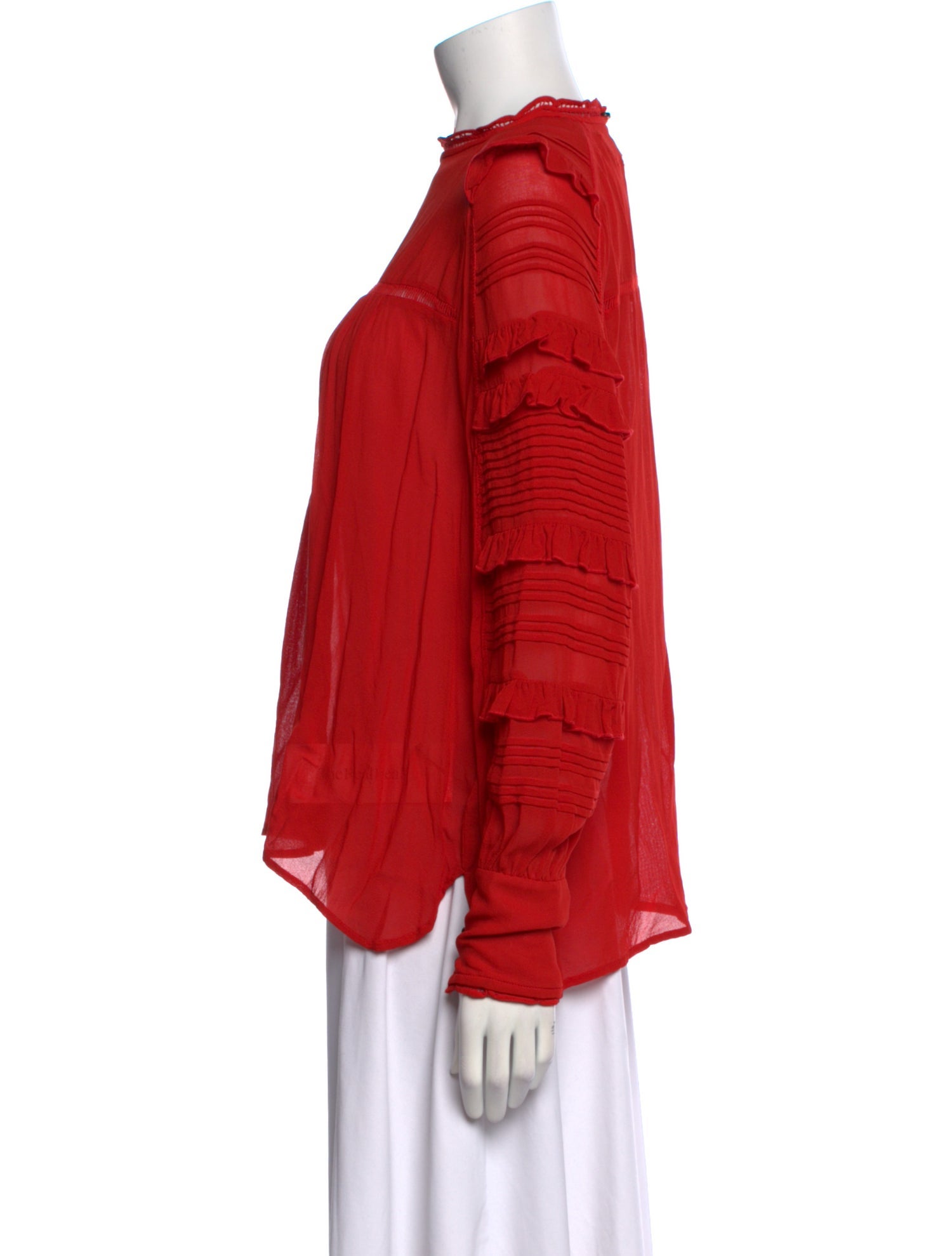 Isabel Marant Silk Mock Neck Blouse