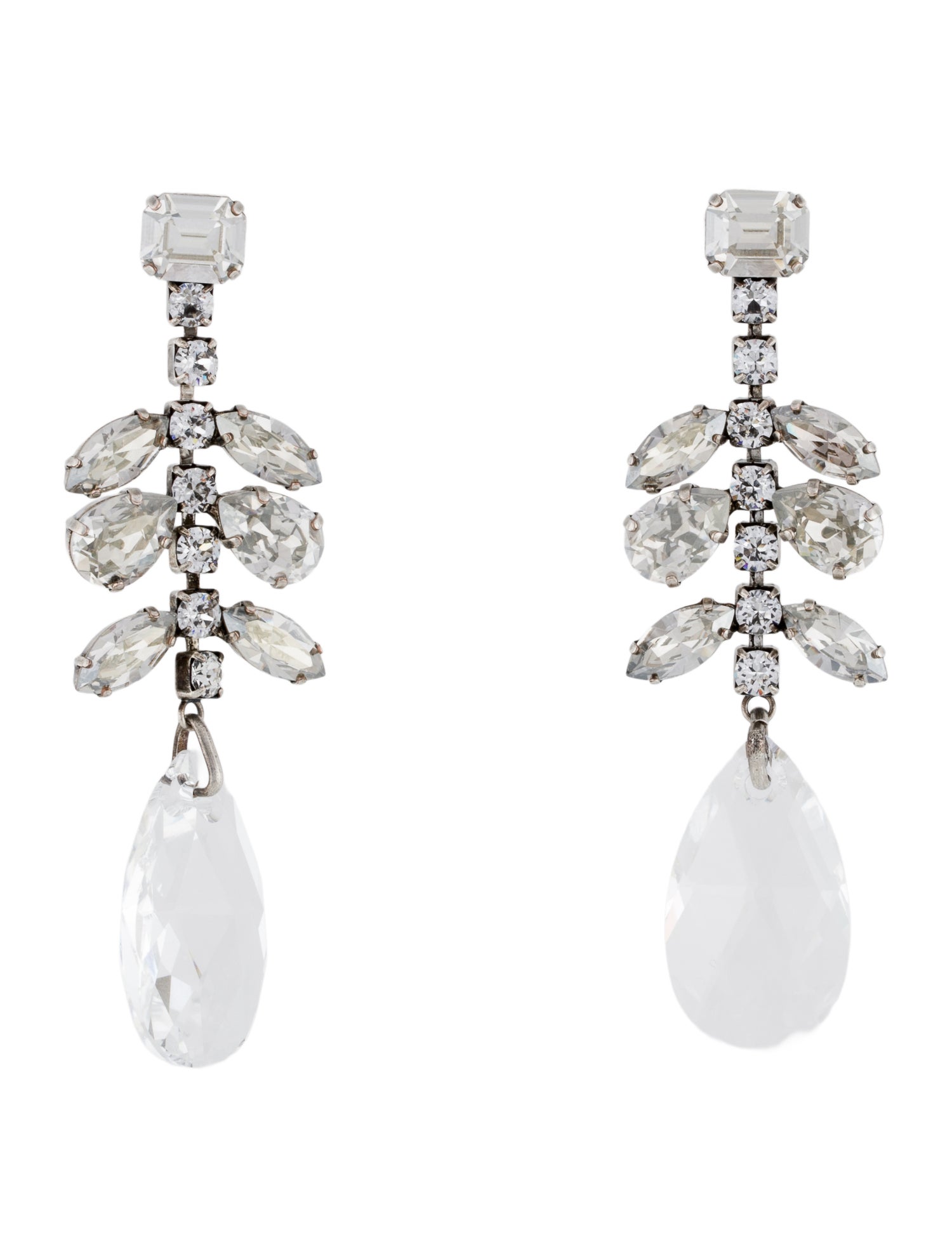 Isabel Marant Crystal "Peace" Drop Earrings