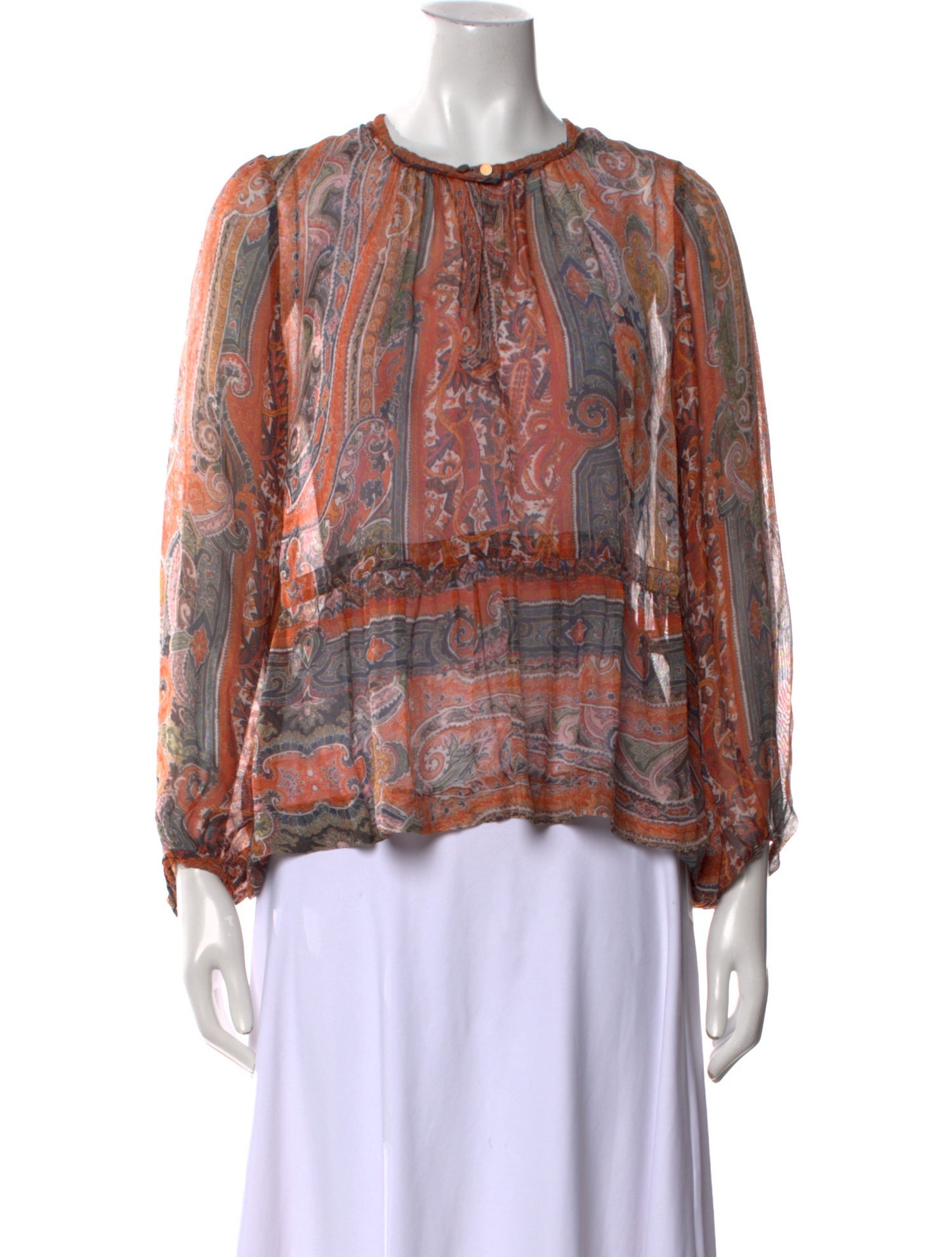 Isabel Marant Silk Paisley Print Blouse