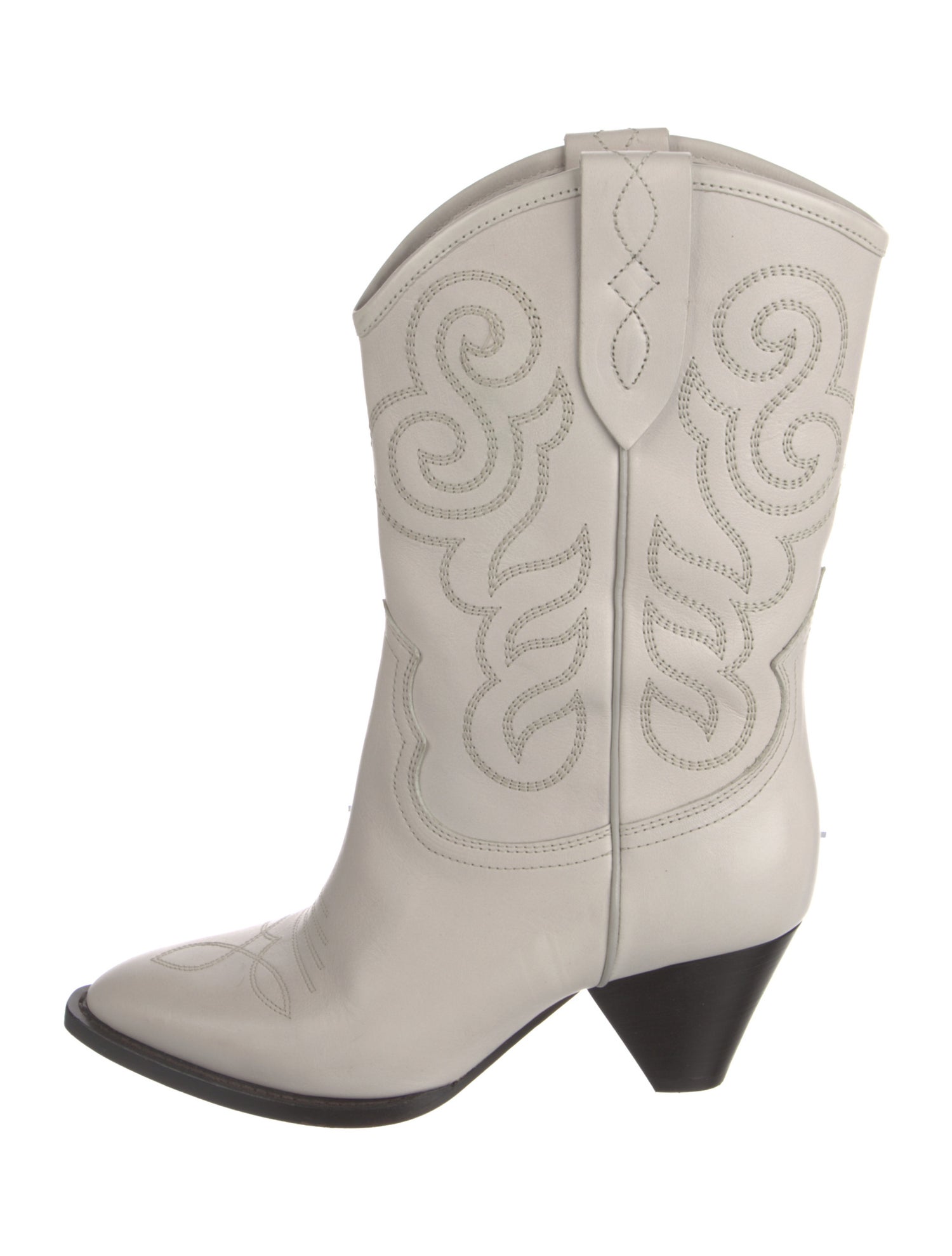 Isabel Marant Leather Patterned Western Boots