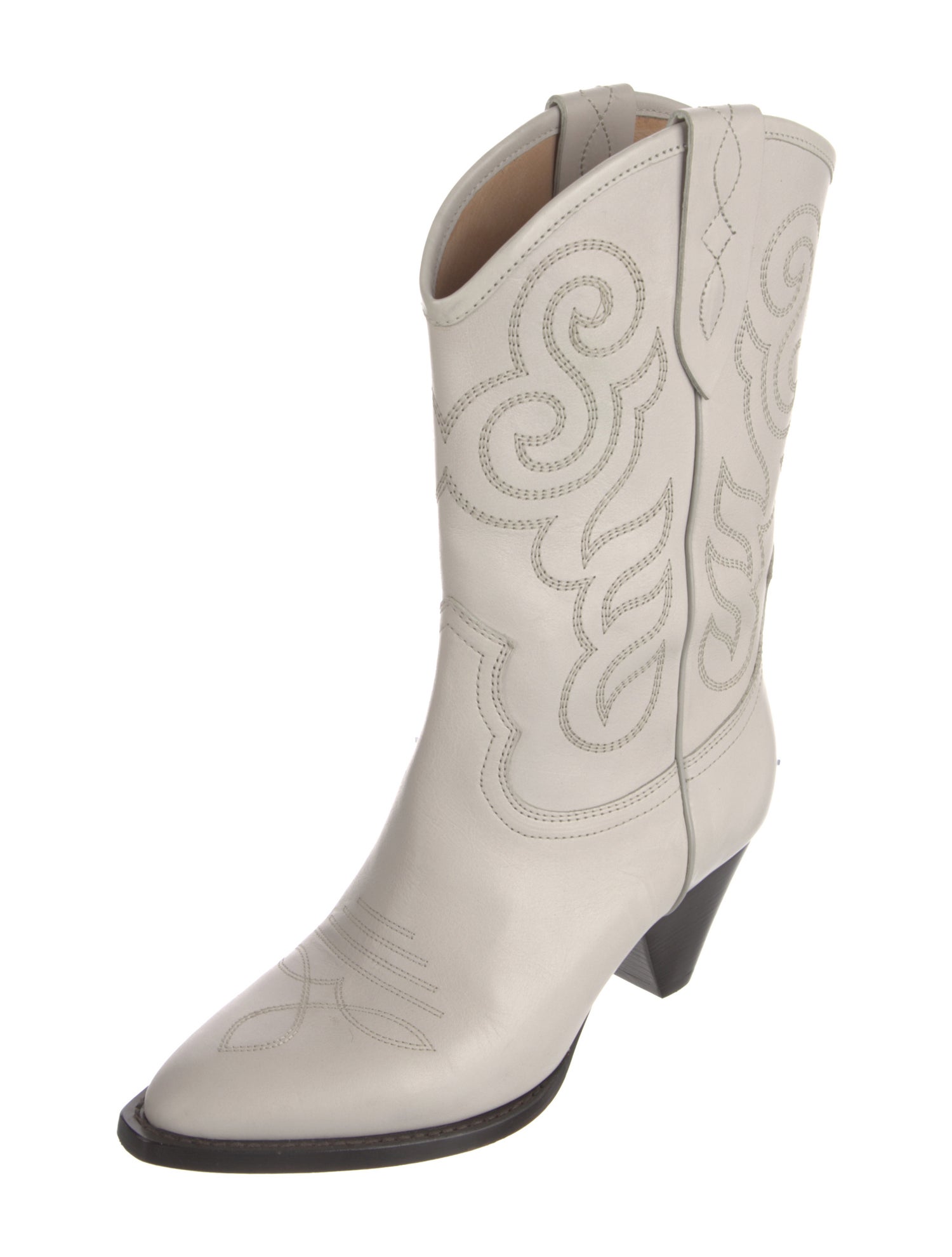 Isabel Marant Leather Patterned Western Boots