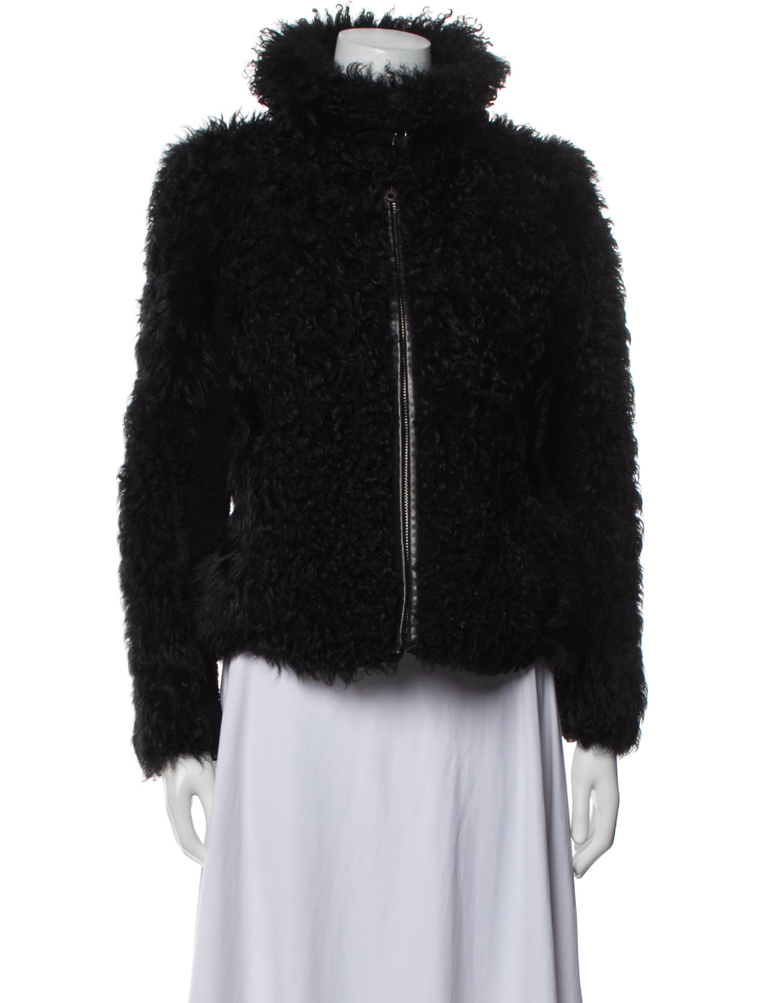 Isabel Marant Lambskin Faux Fur Jacket