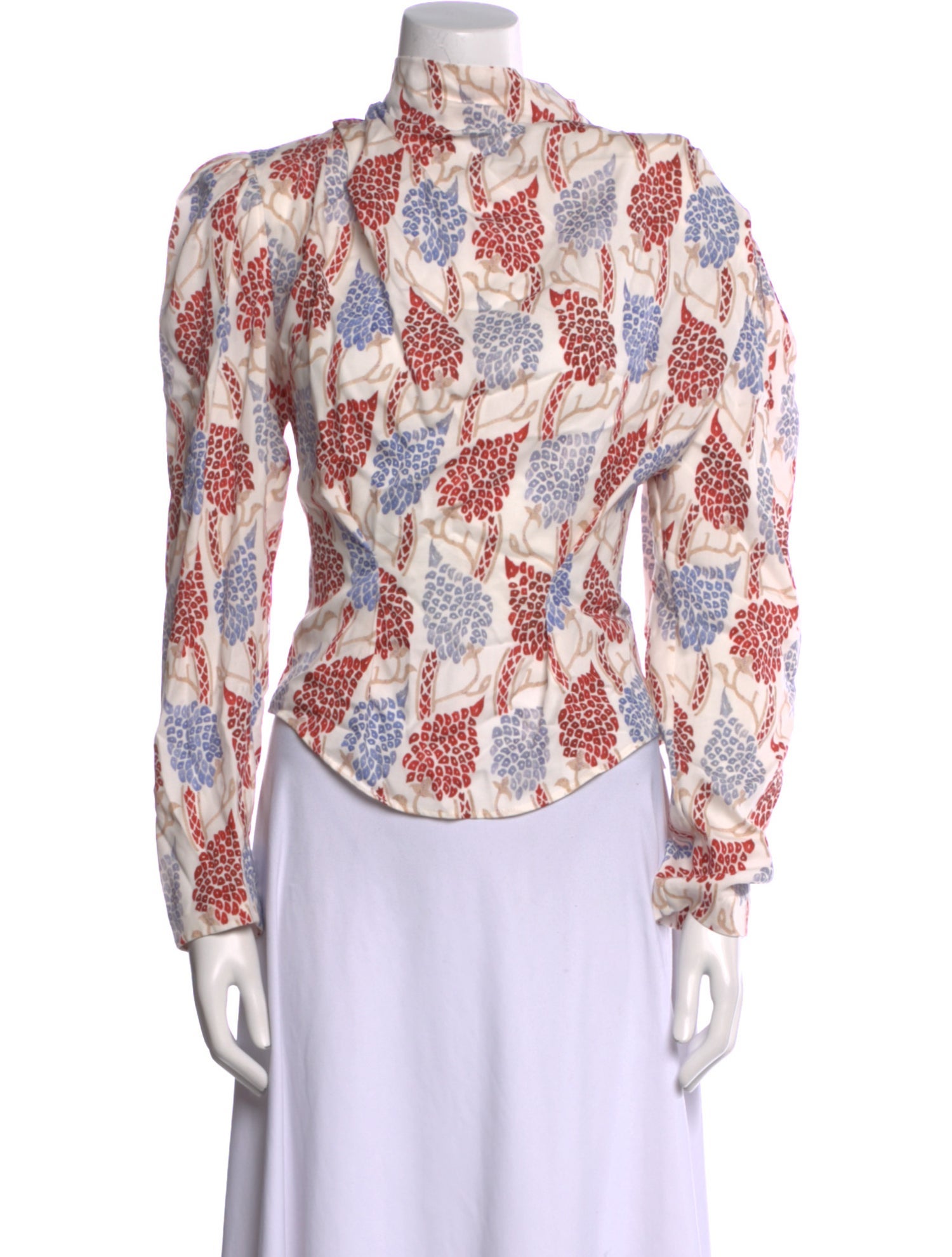 Isabel Marant Printed Mock Neck Blouse