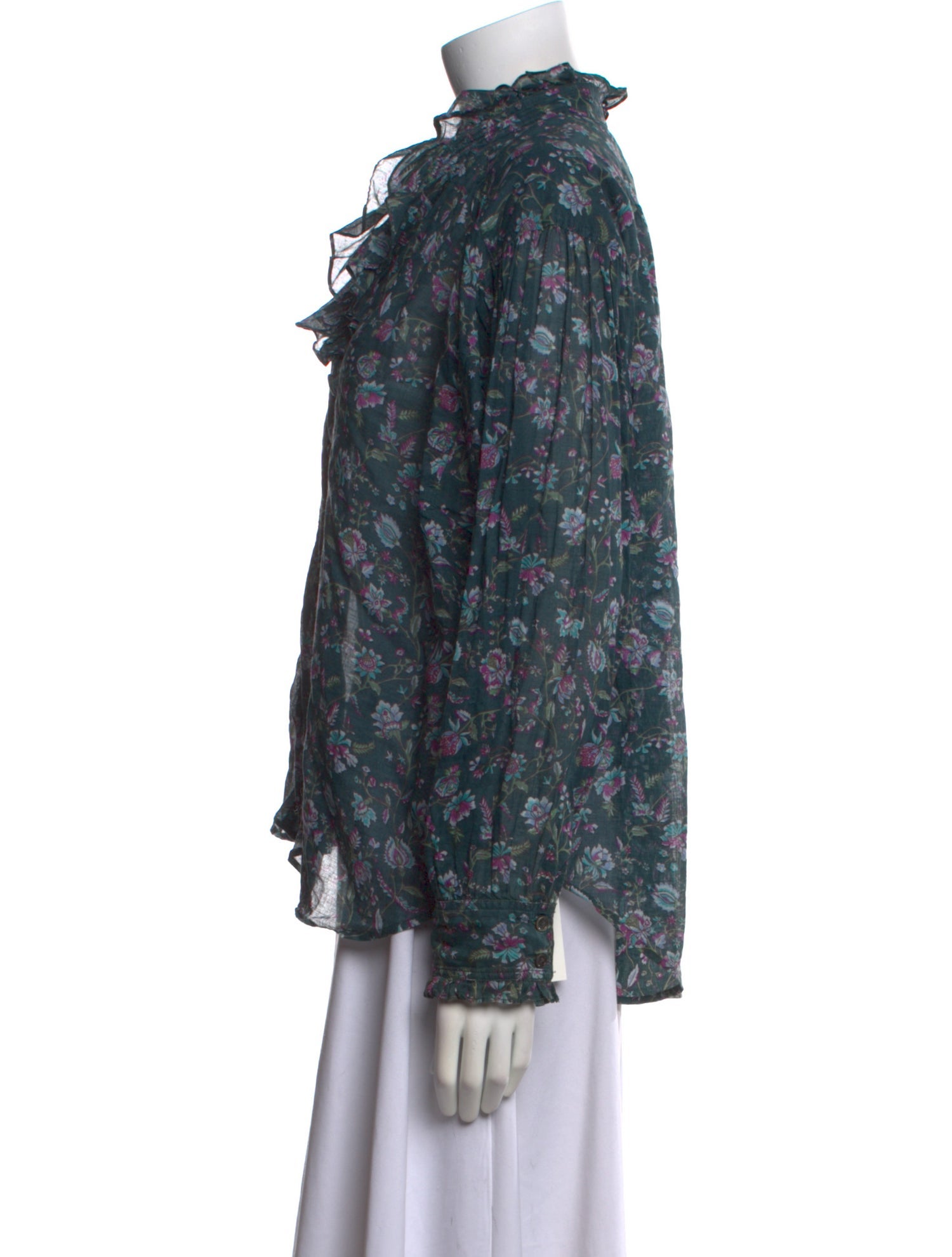 Isabel Marant Floral Print V-Neck Blouse