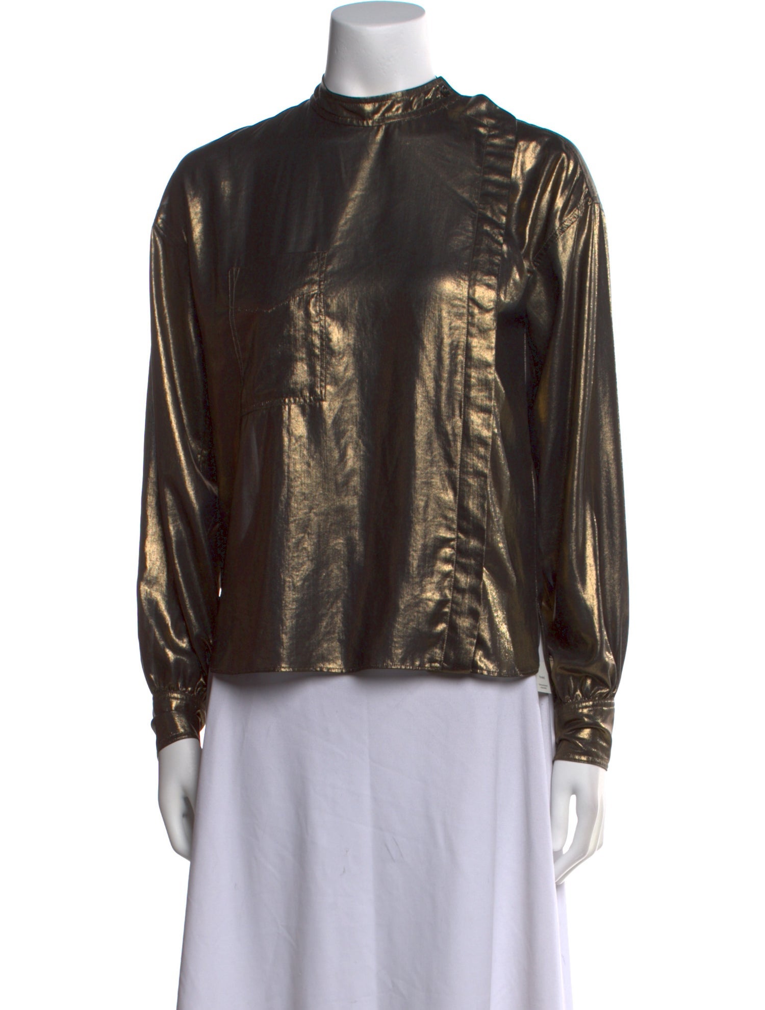 Étoile Isabel Marant Mock Neck Long Sleeve Blouse