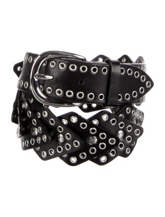 Isabel Marant Leather Eyelet Trim Belt