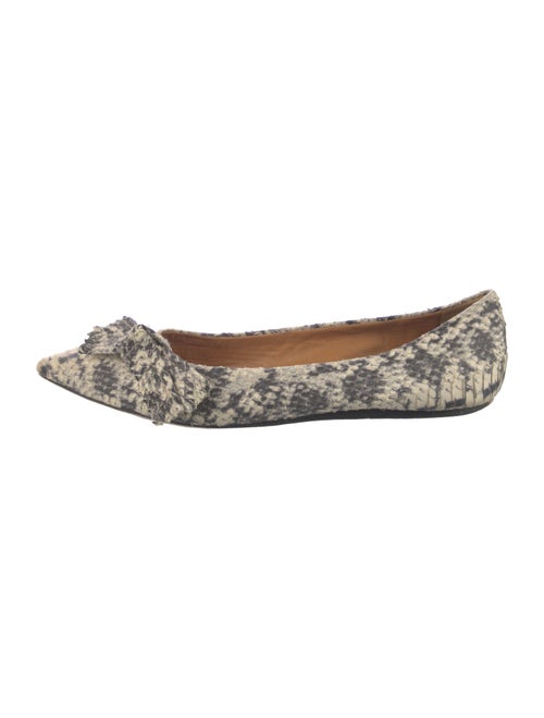 Isabel Marant Embossed Leather Printed Flats