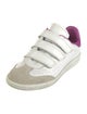 Isabel Marant Leather Scalloped Accent Sneakers