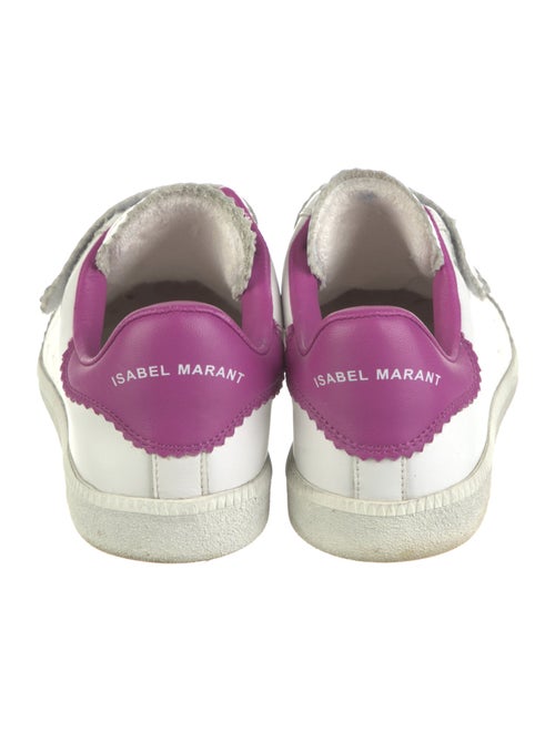 Isabel Marant Leather Scalloped Accent Sneakers