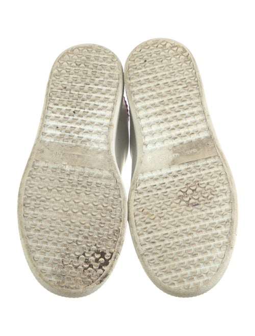 Isabel Marant Leather Scalloped Accent Sneakers