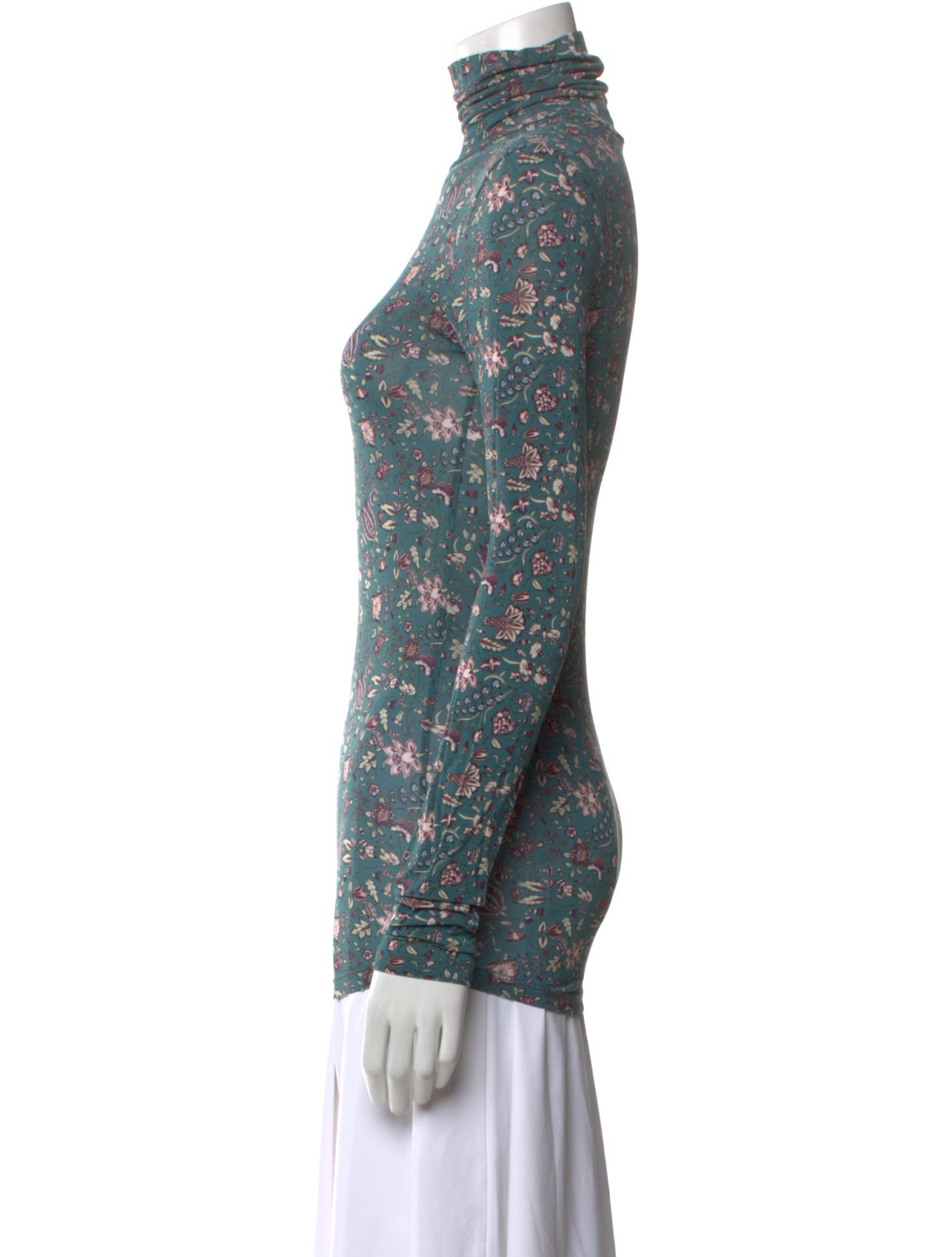 Isabel Marant Floral Print Turtleneck Top