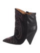 Isabel Marant Leather Embroidered Accent Boots