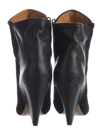 Isabel Marant Leather Embroidered Accent Boots