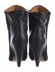 Isabel Marant Leather Embroidered Accent Boots
