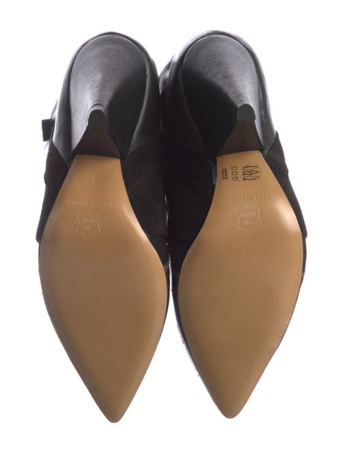 Isabel Marant Leather Embroidered Accent Boots