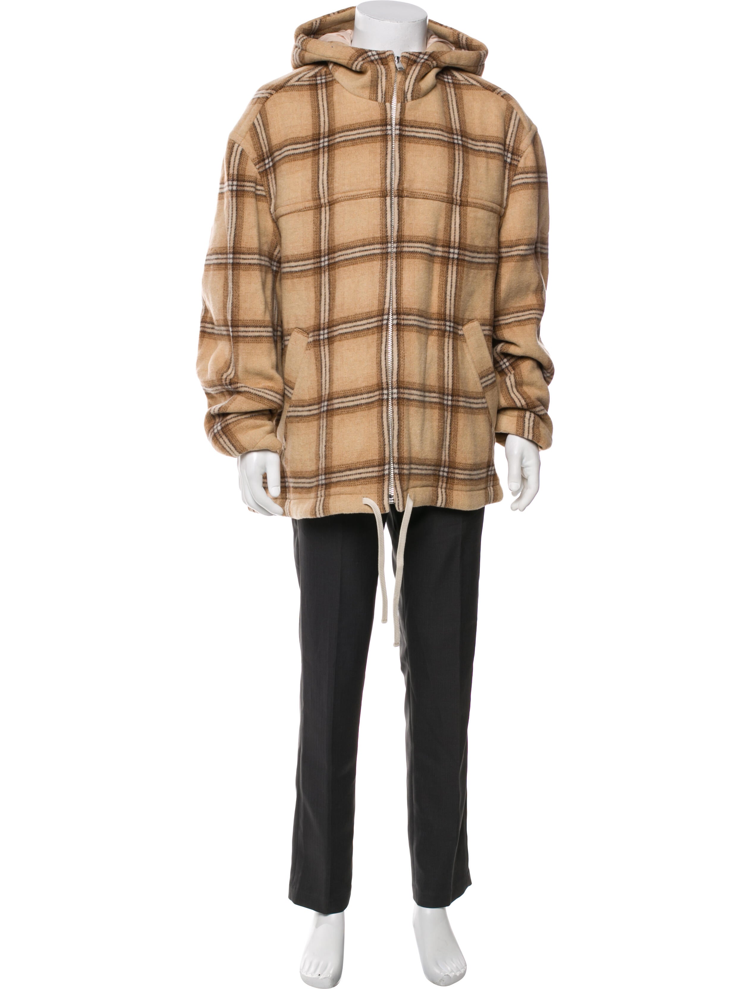 Isabel Marant Wool Plaid Print Parka